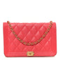 Caviar Quilted Boy Wallet On Chain WOC Dark Pink