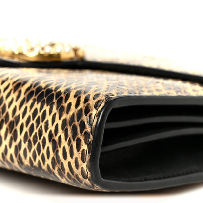 Snakeskin Pearly GG Marmont Chain Wallet Roccia