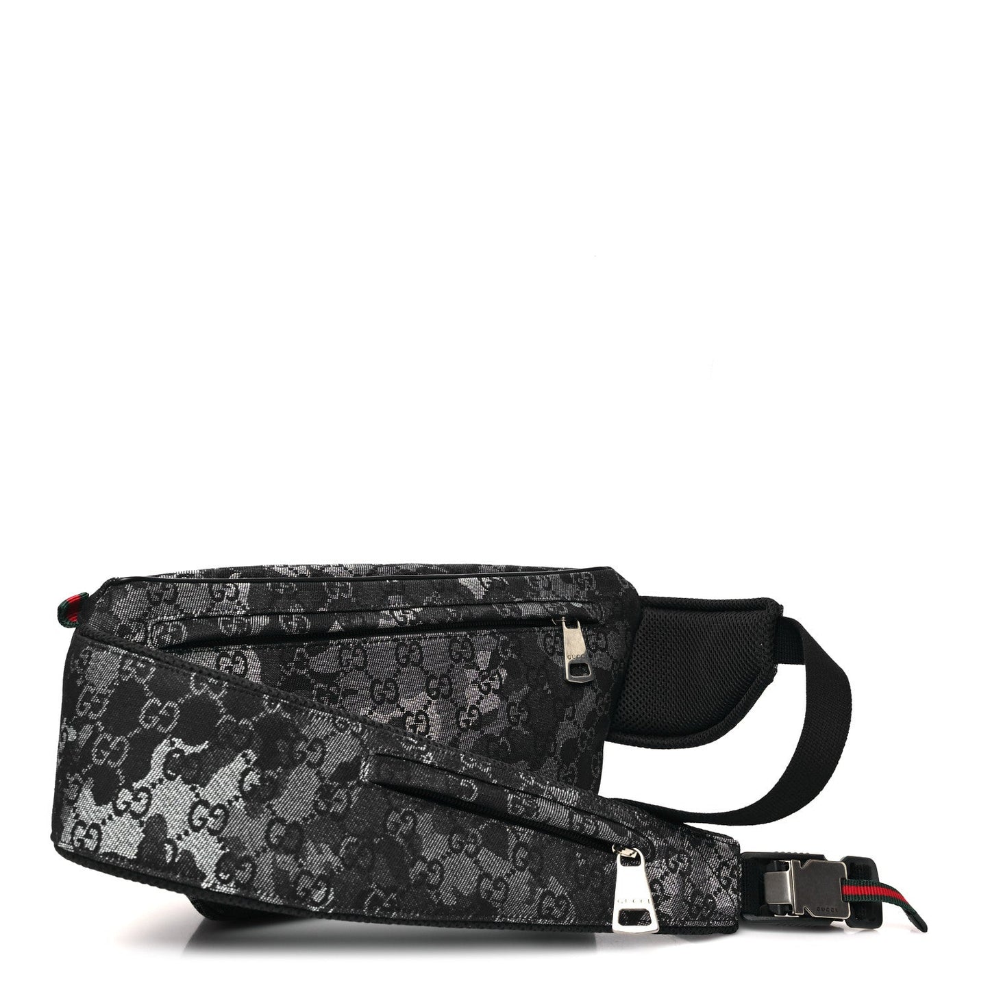 Denim Monogram Web Belt Bag Blue Multicolor