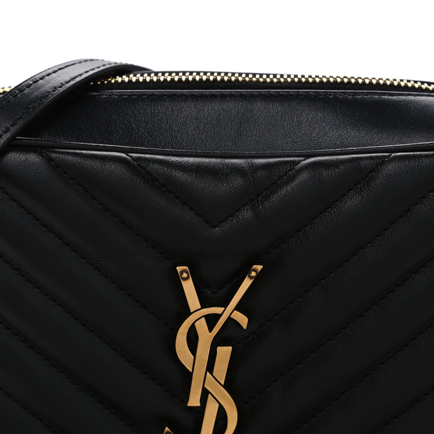 Calfskin Matelasse Monogram Lou Camera Bag Black