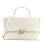 Caviar Quilted Medium Carry Me Top Handle Flap Light Blue