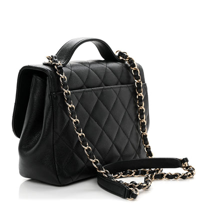 Caviar Quilted Medium Business Affinity Flap Black