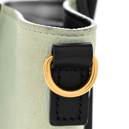 Baby Grained Calfskin Nano Tri-Color Luggage Zinc Almond