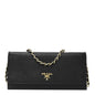 Saffiano Metal Oro Chain Wallet Black