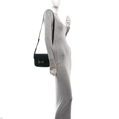 Arabella Calfskin Horsebit 1955 Shoulder Bag Black