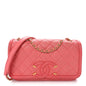 Caviar Quilted Small CC Filigree Flap Pink