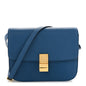 Goatskin Medium Classic Box Flap Bag Deepsea