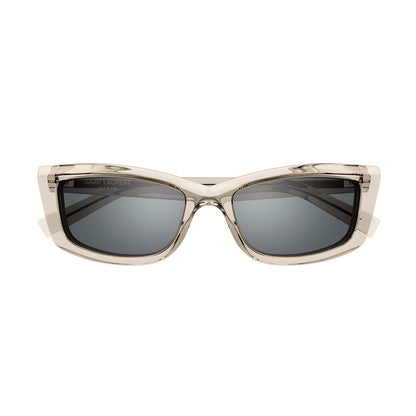 Saint Laurent Sunglasses Cat Eye Full Rim, Havana Frame and Black Lens SL658002