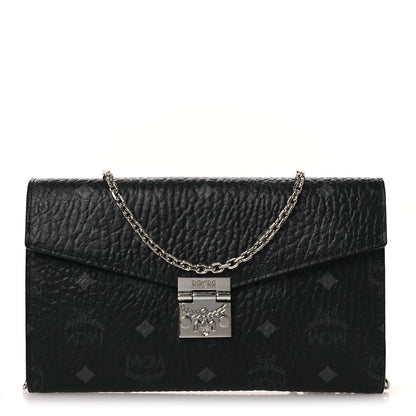 Visetos Medium Patricia Wallet On Chain Black