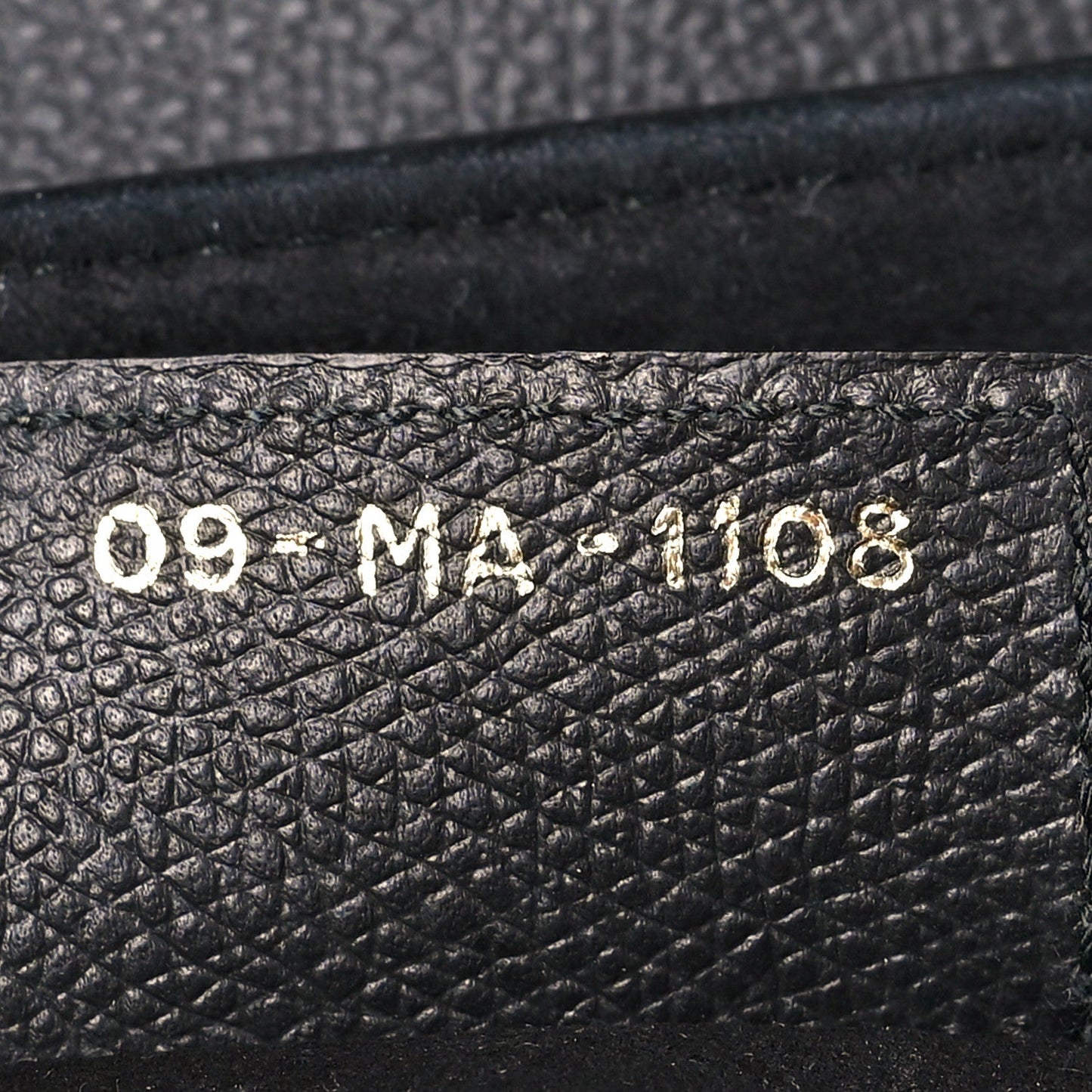 Grained Calfskin Saddle Bag Black