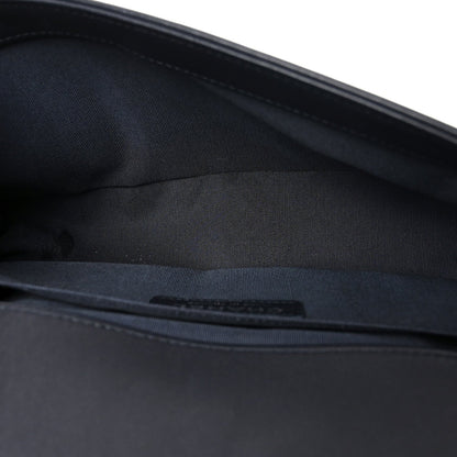 Lambskin Chevron Quilted Medium Boy Flap Black