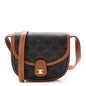 Canvas Calfskin Triomphe Mini Besace Tan
