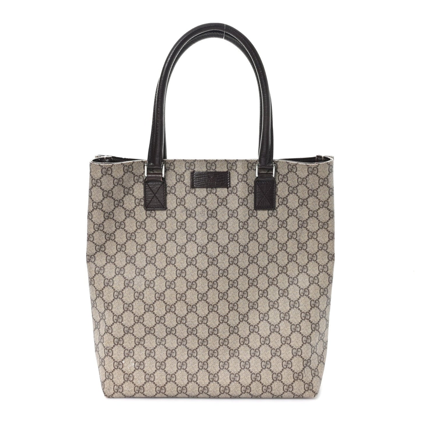 GG Plus Monogram Small Vertical Tote Dark Brown