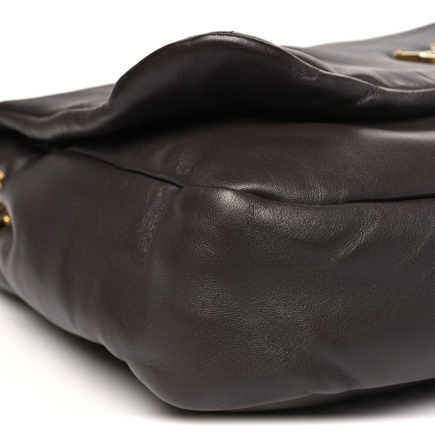Lambskin Matelasse Monogram Large Jamie 4.3 Dark Sweet Chocolate
