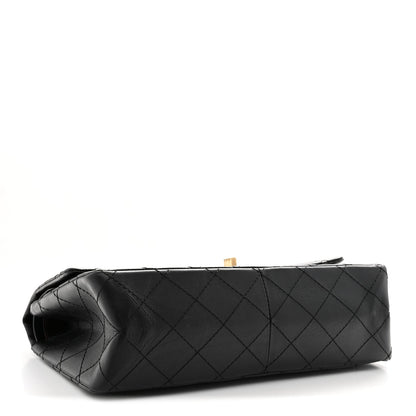 Aged Calfskin Quilted 2.55 Reissue 226 Flap Black