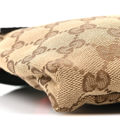 GG Monogram Web Double Pocket Belt Bag Dark Brown