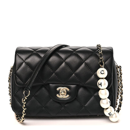 Lambskin Quilted Small My Precious Flap Black