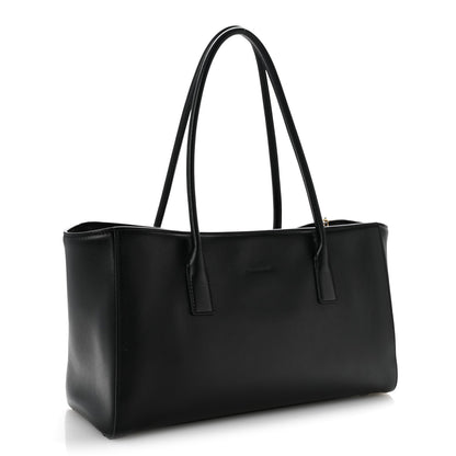 Calfskin Archetype Small Shopping Tote Black