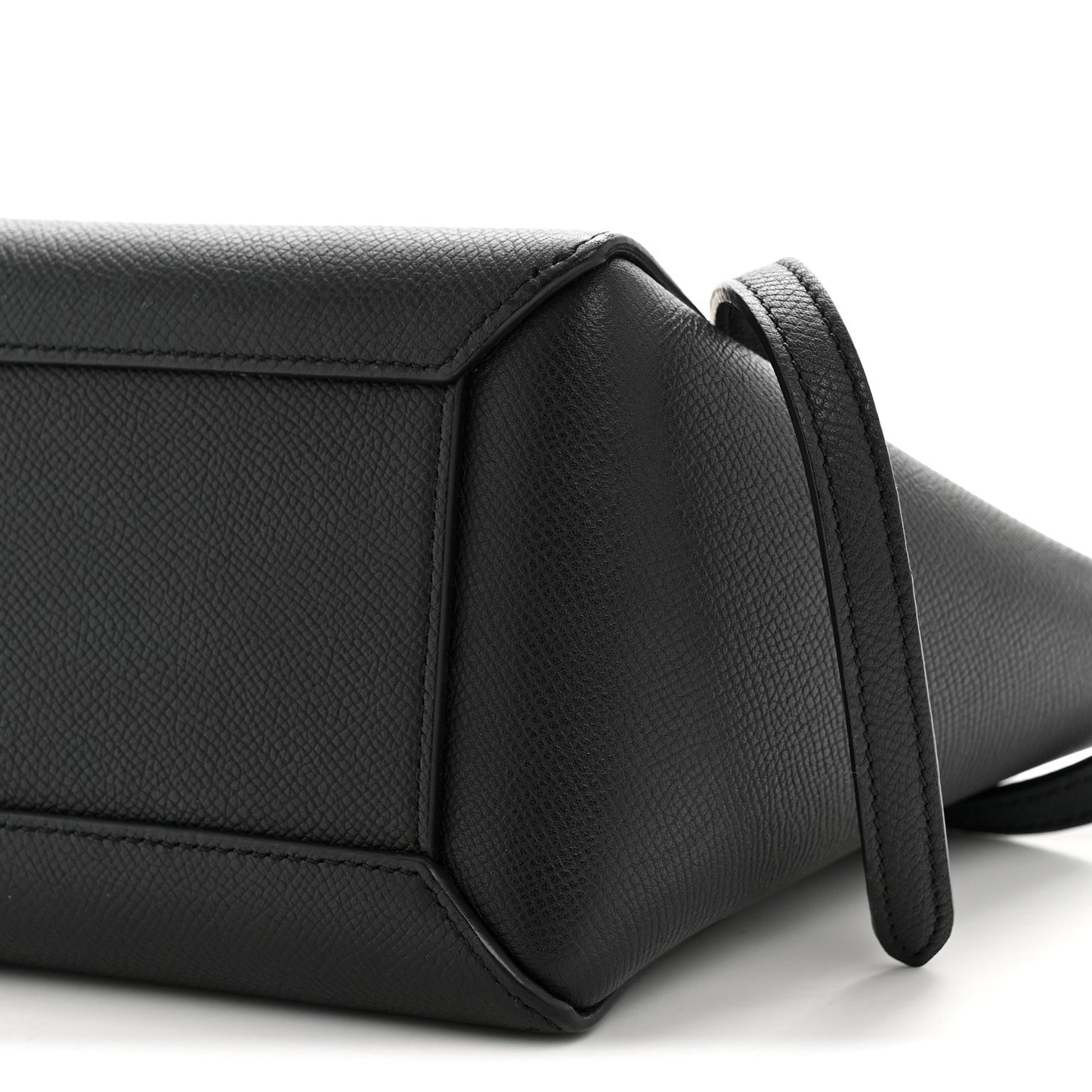 Grained Calfskin Nano Belt Bag Black