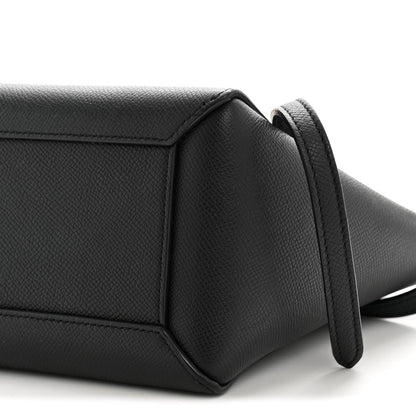 Grained Calfskin Nano Belt Bag Black