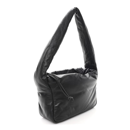 Lambskin Small Ryan Puffer Bag Black