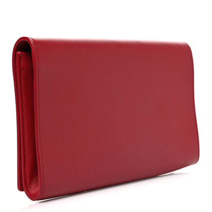 Calfskin Monogram Large Belle De Jour Clutch Red
