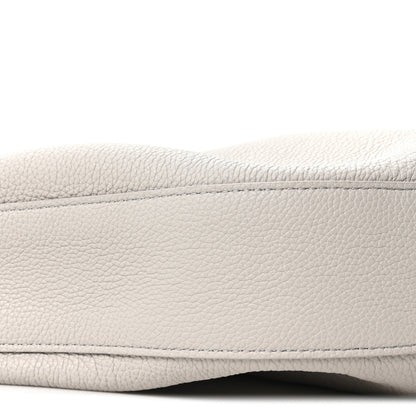 Pebbled Calfskin Augustina Small Crossbody Light Grey