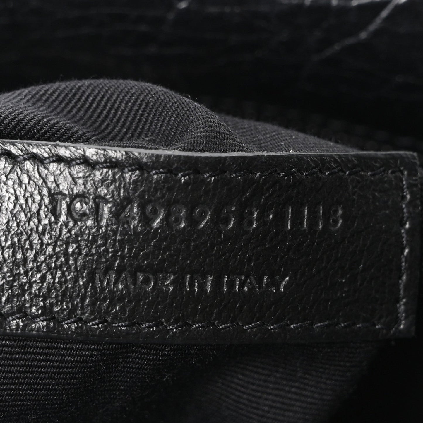Crinkled Calfskin Matelasse Monogram Medium Niki Chain Satchel Black