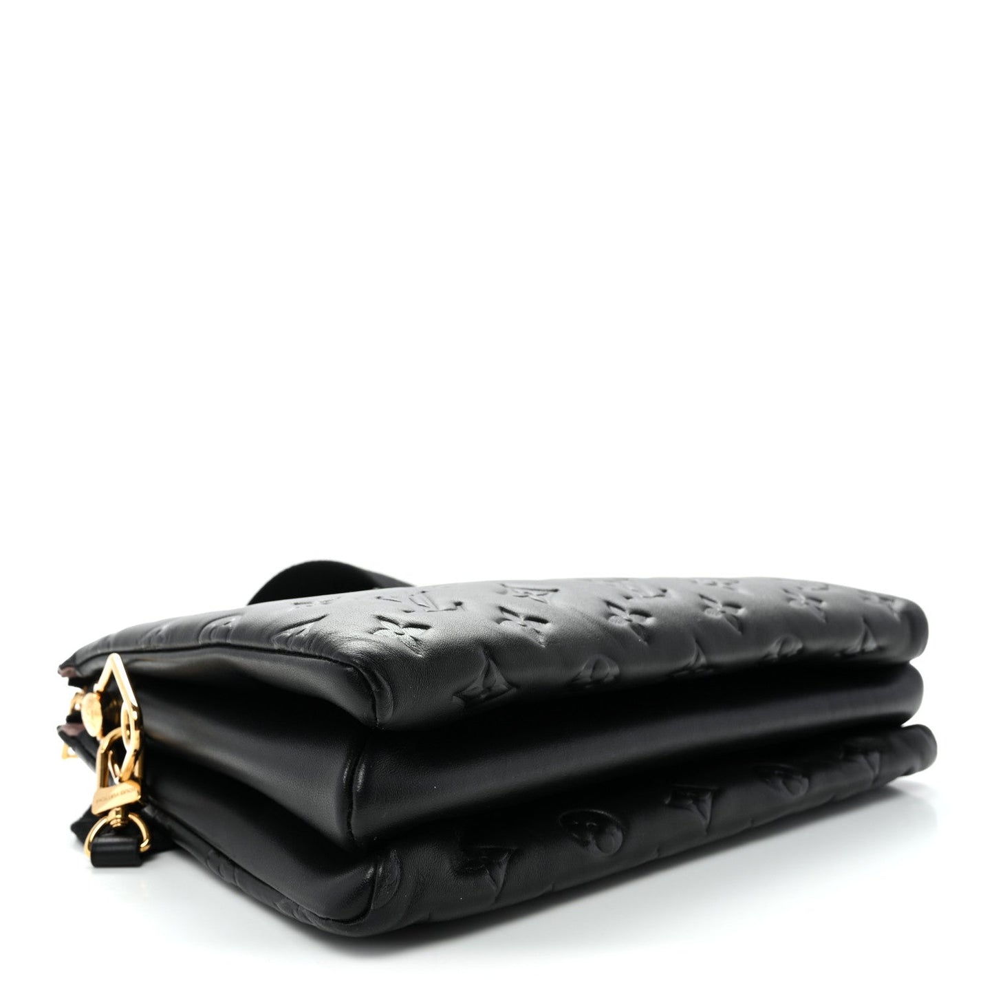 Lambskin Embossed Monogram Coussin PM Black