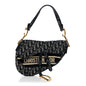 Velvet Oblique Saddle Bag Blue