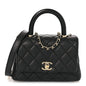 Caviar Quilted Extra Mini Coco Handle Flap Black
