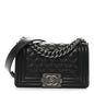 Caviar Quilted Small Boy Flap Black