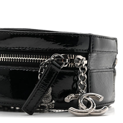 Patent Round As Earth Evening Bag Black
