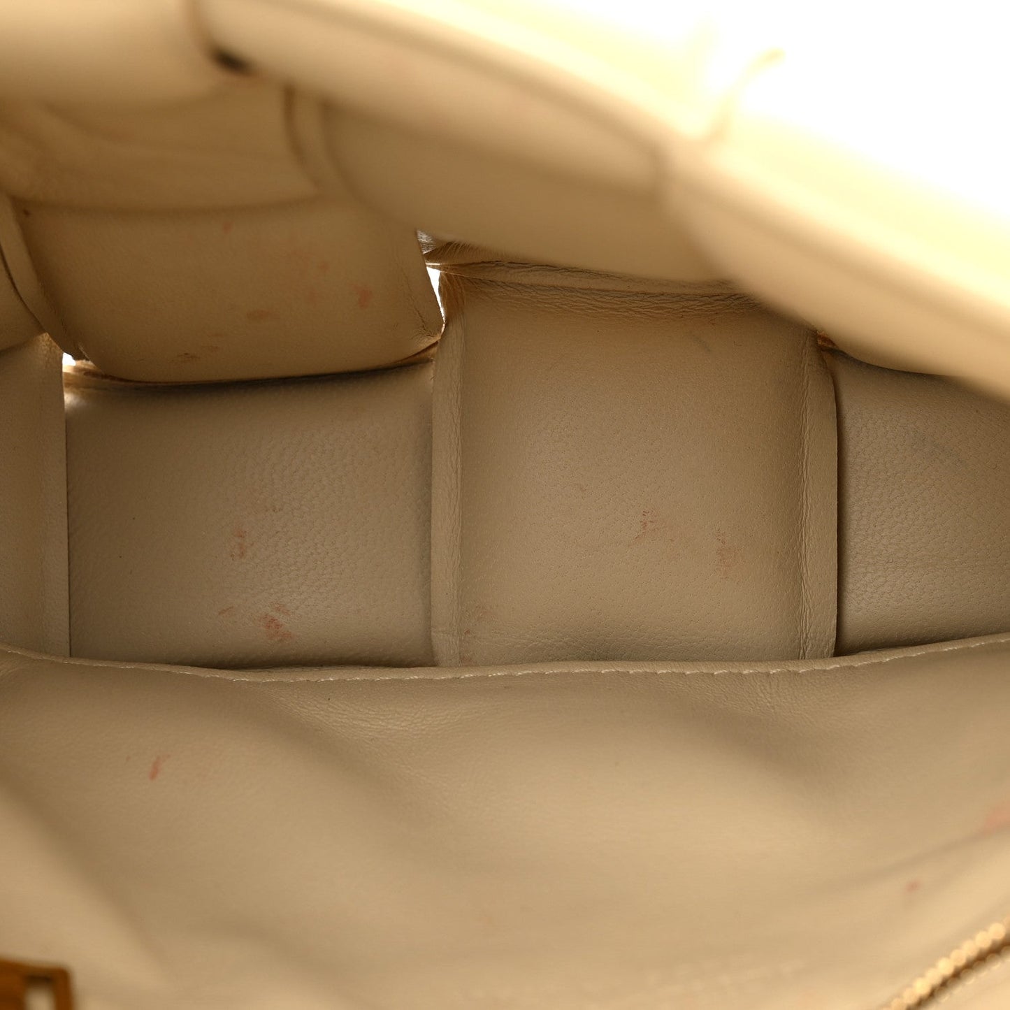 Lambskin Maxi Intreccio Padded Chain Cassette Crossbody Bag Porridge