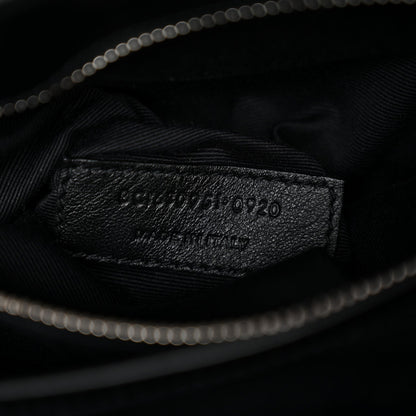 Calfskin Y Quilted Monogram Toy Loulou Crossbody Bag Black