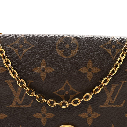 Monogram Flore Chain Wallet Rose Ballerine