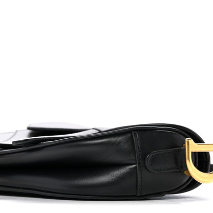 Calfskin Mini Saddle Bag Black