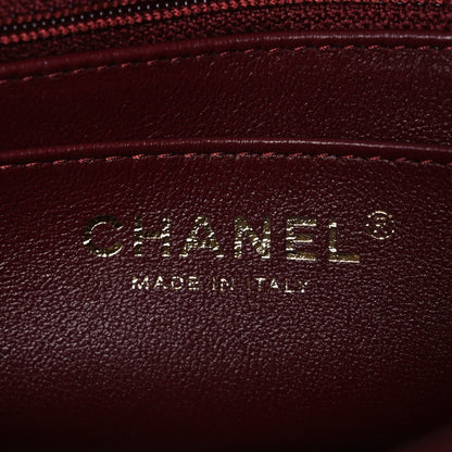 Lambskin Quilted Extra Mini Flap Bag Burgundy