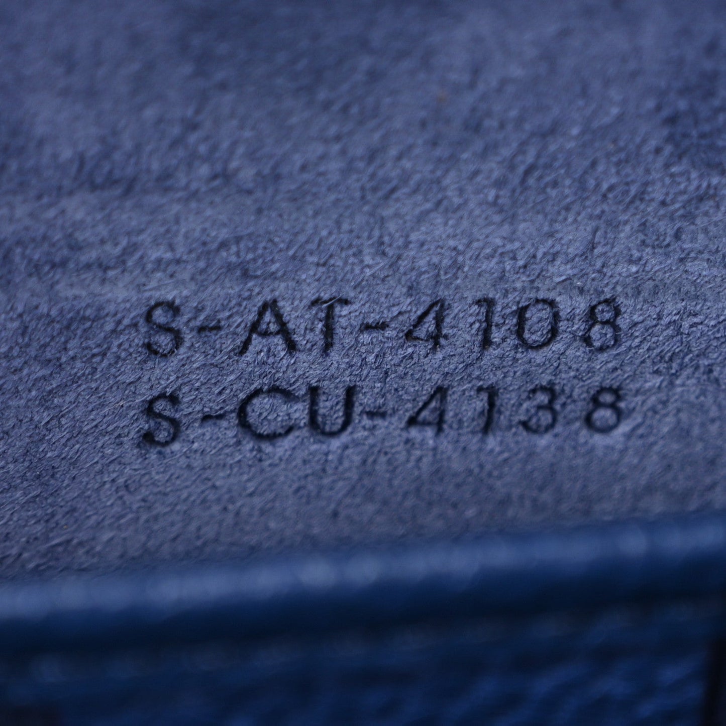 Drummed Calfskin Nano Luggage Indigo