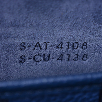 Drummed Calfskin Nano Luggage Indigo