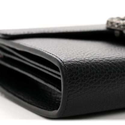 Calfskin Mini Dionysus Chain Wallet Black