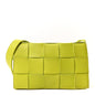 Lambskin Maxi Intrecciato Cassette Crossbody Bag Acid Kiwi