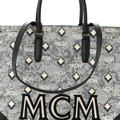 Nappa Jacquard Monogram Large Tote Grey