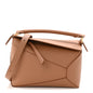 Grained Calfskin Small Puzzle Edge Bag Toffee