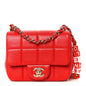 Lambskin Resin Crystal Square Quilted Monacoco Mini Flap Rogue