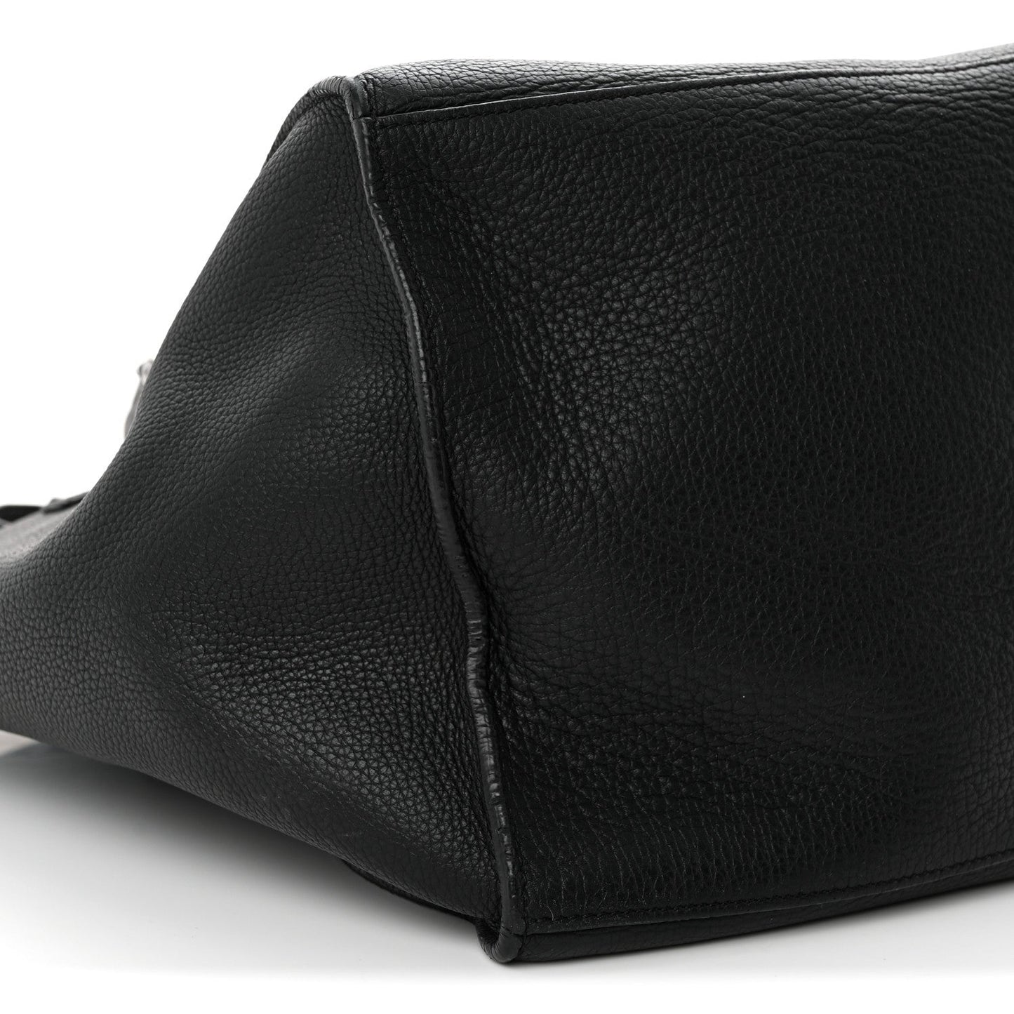 Supple Grained Calfskin Small Big Bag Black