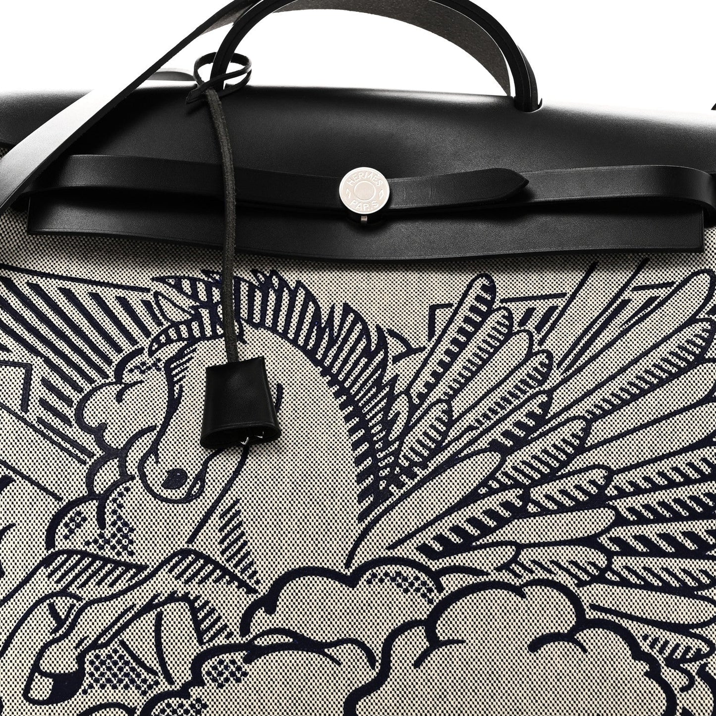 Vache Hunter Toile H Pegase Pop Herbag Zip Retourne 39 MM Bleu Indigo Ecru Black