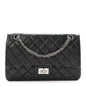 Aged Calfskin Quilted 2.55 Reissue 225 Flap Black