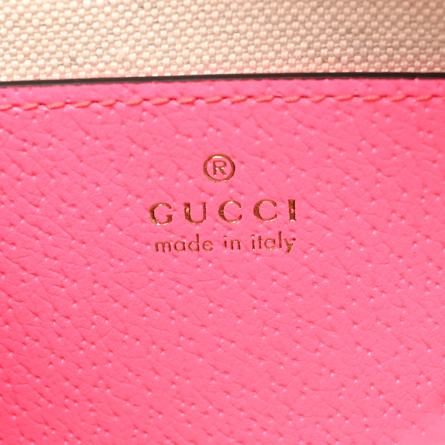 GG Supreme Monogram Textured Dollar Calfskin Web Ophidia Small Crossbody Bag Beige Ebony Fuchsia