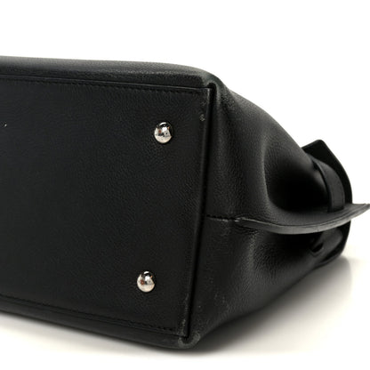 Soft Calfskin My Lockme Top Handle Black